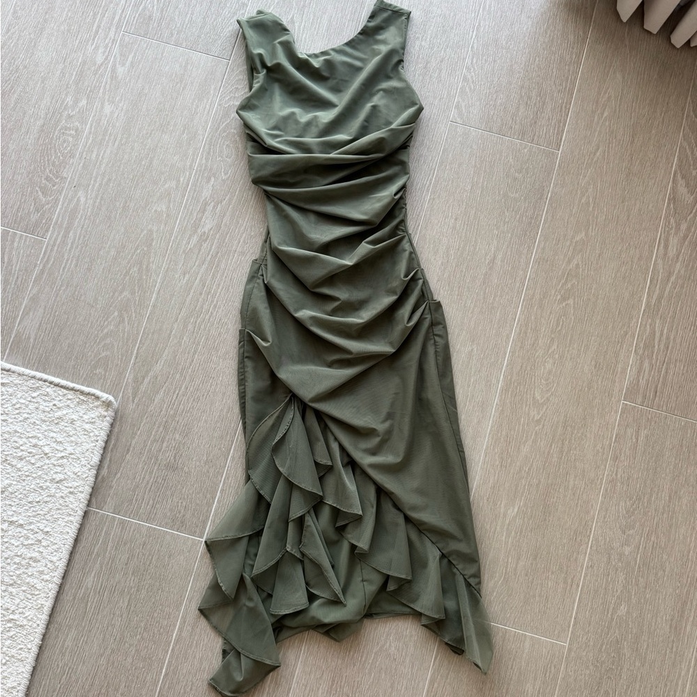Mistress Rocks Leaf Ruffle Mini Dress - Picture 3 of 5